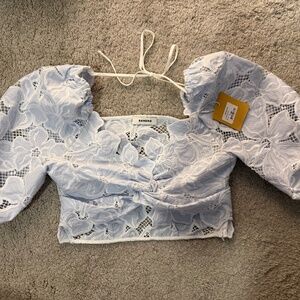 NWT Sandro Lace Crop Top
